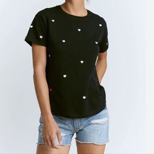 Lisa Todd Show Me Love Heart T Shirt in Black